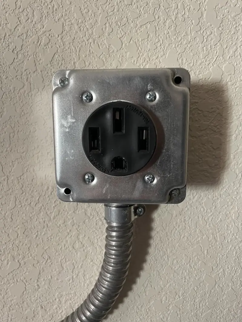 NEMA 14-50 outlet installed for Electrical Panel Upgrade in Prospect